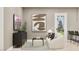Cozy living room featuring comfortable seating, a modern TV, stylish artwork and natural light at 3758 E Gold Mountain Ave, San Tan Valley, AZ 85143