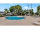 Community pool with spa featuring lounge seating and mature trees at 4201 E Camelback Rd # 70, Phoenix, AZ 85018