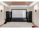 Home theater boasting a large screen and built-in speakers for an immersive cinematic experience at 4328 N Pinnacle Ridge Cir, Mesa, AZ 85207