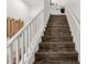 Staircase with white railings and wood-look steps offers a seamless transition to the next level at 6565 E Thomas Rd # 1096, Scottsdale, AZ 85251