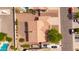Aerial view of the home showing a well-maintained roof, block wall and low maintenance yard at 7833 S Kenneth Pl, Tempe, AZ 85284