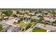 An aerial view highlighting the community and a home with a pool and well-manicured backyard at 7833 S Kenneth Pl, Tempe, AZ 85284