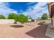 Backyard featuring low-maintenance landscaping and desert environment at 7833 S Kenneth Pl, Tempe, AZ 85284