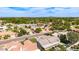 An aerial view of the neighborhood showcasing mature trees, well-maintained homes, and community charm at 7833 S Kenneth Pl, Tempe, AZ 85284