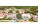 An aerial view capturing the serene neighborhood with lush landscaping, mature trees, and inviting backyards at 7833 S Kenneth Pl, Tempe, AZ 85284