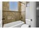Cozy bathroom with tiled bathtub and shower combination at 24615 S 182Nd Pl, Gilbert, AZ 85298