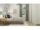 Stylish bedroom with soft lighting, decorative prints, and a comfortable neutral-toned bed at 3006 E Lucky Horseshoe Ln, San Tan Valley, AZ 85140