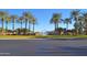 Community entrance lined with palm trees at 41847 W Sparks Ct, Maricopa, AZ 85138