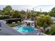 Aerial view of backyard pool with lounge area and outdoor kitchen at 7508 N 13Th Ave, Phoenix, AZ 85021