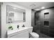 Modern bathroom featuring a vanity, toilet, and glass door shower at 7508 N 13Th Ave, Phoenix, AZ 85021