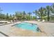 Community hot tub surrounded by landscaping and trees at 970 S Henry Ln, Gilbert, AZ 85296
