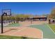 Community basketball court with picnic area and shade at 9845 E Edgestone Dr, Scottsdale, AZ 85255