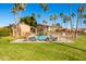 Fenced community pool area with lounge chairs, perfect for enjoying the outdoors at 16233 E Rosetta Dr # 47, Fountain Hills, AZ 85268