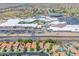 An aerial view showcases the community proximity to schools and other amenities at 16622 S 32Nd Pl, Phoenix, AZ 85048