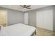 Relaxing bedroom with en suite bathroom, closet, and stylish white doors at 4162 W Sierra St, Phoenix, AZ 85029