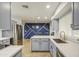 A modern kitchen with stainless steel appliances and light gray cabinets at 4162 W Sierra St, Phoenix, AZ 85029