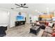 Open-concept living area with views of the kitchen and backyard at 5029 S Carlyle Dr, Gilbert, AZ 85298