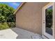 Outdoor balcony featuring the tan stucco of the home and green foliage at 508 W San Angelo St, Gilbert, AZ 85233