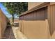 View of a shed adjacent to the backyard. Part of a beautiful backyard at 508 W San Angelo St, Gilbert, AZ 85233