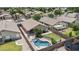 Aerial view of a beautiful home with a private backyard pool and patio area at 512 W Encinas St, Gilbert, AZ 85233