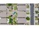 An overhead view highlighting properties with manicured lawns, pools, and neighborhood streets at 512 W Encinas St, Gilbert, AZ 85233