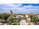 Aerial view showcasing the home's well-maintained front yard, and desert landscaping at 896 E Indian Wells Pl, Chandler, AZ 85249