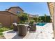 Backyard with a pool and a patio seating area at 913 W Yosemite Dr, Chandler, AZ 85248