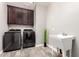 A laundry room with a sink and washer and dryer at 913 W Yosemite Dr, Chandler, AZ 85248