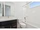 Stylish bathroom featuring a tub, shower, and vanity with modern fixtures at 10253 E Ursula Ave, Mesa, AZ 85212