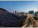Scenic view of a mountain and city buildings from a balcony at dusk at 140 E Rio Salado Pkwy # 1006, Tempe, AZ 85281