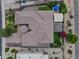 Enjoy an aerial perspective of this home with outdoor living and picturesque lush landscaping at 20439 E Palomino Dr, Queen Creek, AZ 85142