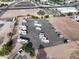 Aerial view of an RV and trailer parking area near a commercial property at 20439 E Palomino Dr, Queen Creek, AZ 85142