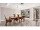 Dining area with a view to the patio and neutral wall paint at 2929 E Broadway Rd # 30, Mesa, AZ 85204