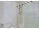 Modern bathroom featuring a glass shower and toilet at 3315 E Taro Ln, Phoenix, AZ 85050