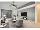 Bright living room with vaulted ceilings, neutral colors, and open floor plan at 4041 W Hackamore Dr, Phoenix, AZ 85083