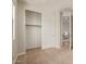Bedroom with a spacious closet featuring sliding doors, offering ample storage space at 4236 N 27Th St # 37, Phoenix, AZ 85016