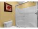 Bathroom shower featuring a glass door and seat inside at 4332 E Cassia Ln, Gilbert, AZ 85298