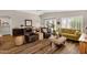 Spacious living room with neutral walls, warm wood floors, and comfortable seating at 4332 E Cassia Ln, Gilbert, AZ 85298