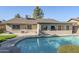 Backyard pool with lush landscaping and a modern home provides a refreshing retreat for relaxation at 4407 W Avenida Del Sol --, Glendale, AZ 85310