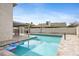 Sparkling pool surrounded by a beautifully tiled patio for ultimate outdoor enjoyment at 5020 E Dallas St, Mesa, AZ 85205