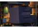 Overhead aerial view of a backyard pool, spa, outdoor kitchen, and lounge area at 5250 S Wesley Cir, Mesa, AZ 85212