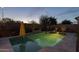Backyard featuring a sparkling pool, and lush landscaping, creating a private oasis at 5250 S Wesley Cir, Mesa, AZ 85212