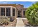 Inviting front entrance with decorative door, desert plants, and well-maintained landscaping at 5342 S Citrus Ct, Gilbert, AZ 85298