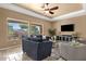 Bright and airy living room with large windows, comfortable seating, and modern decor at 5342 S Citrus Ct, Gilbert, AZ 85298