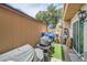 Cozy backyard patio with privacy fence and outdoor furniture at 6304 N 47Th Ave, Glendale, AZ 85301