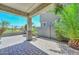 Stylish outdoor covered patio with lush landscaping that provides a peaceful backyard retreat at 6611 S San Jacinto St, Gilbert, AZ 85298