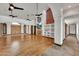 Expansive living room featuring high ceilings, fireplace, and arched doorways at 700 N Dobson Rd # 34, Chandler, AZ 85224