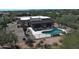 Aerial view of a modern home with a private pool, patio, and desert landscaping at 7304 E Bent Tree Dr, Scottsdale, AZ 85266