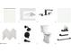 Selection of sink, faucet, shower head, mosaic tile and towel bar fixtures in the bathroom at 11045 N Hershey St, Surprise, AZ 85388