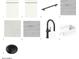 Selection of cabinet, door handle, granite, tile and hardware materials to be used in the home at 11045 N Hershey St, Surprise, AZ 85388